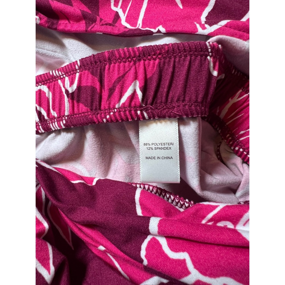 Cuddl Duds Jumpsuit Womens L Pink Purple Tropical Floral Jogger Loungewear Boho - Picture 6 of 7